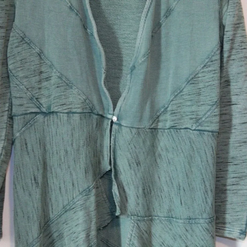 Soft Surroundings Thermal Duster Long Cardigan Green Size PS Petite S H12771 - Picture 3 of 16